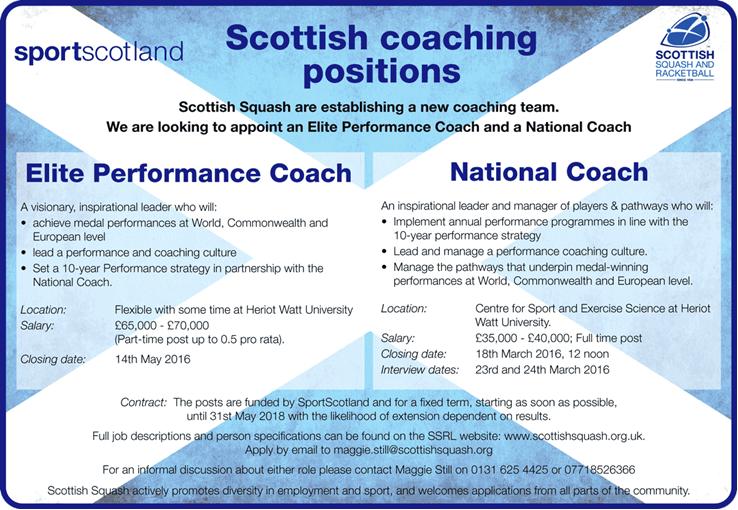 Vacancy - Scottish Squash