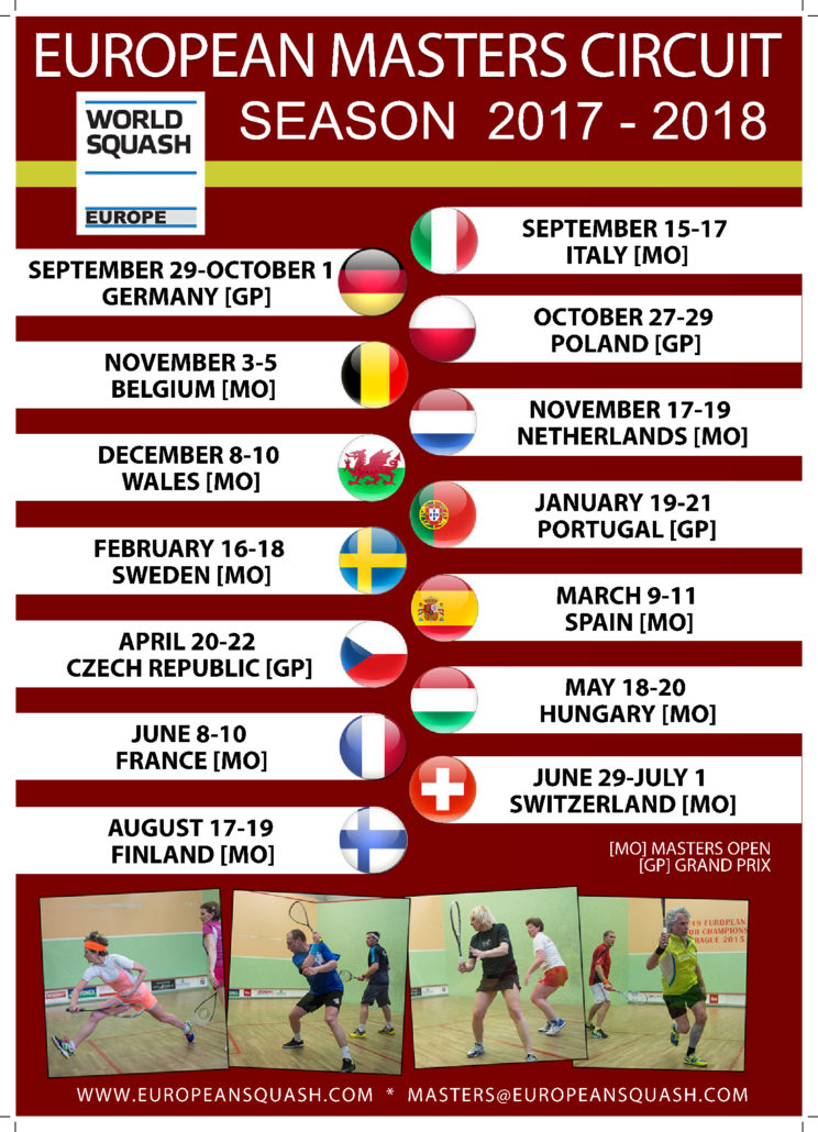 20172018 Masters Calendar Scottish Squash