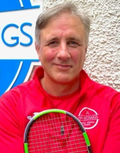 Jason Broadberry at Whitecraigs Tennis Squash and Fitness Club.